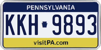 PA license plate KKH9893
