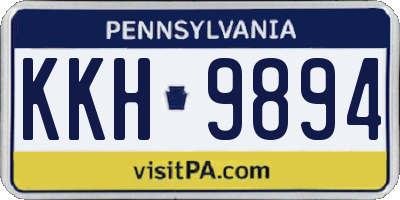 PA license plate KKH9894
