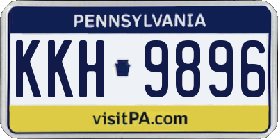 PA license plate KKH9896