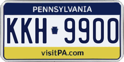 PA license plate KKH9900