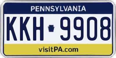 PA license plate KKH9908