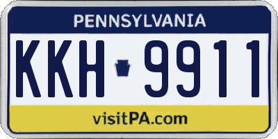 PA license plate KKH9911