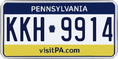 PA license plate KKH9914