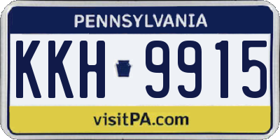 PA license plate KKH9915