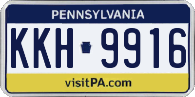 PA license plate KKH9916