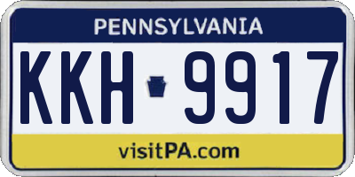 PA license plate KKH9917