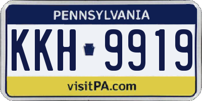 PA license plate KKH9919
