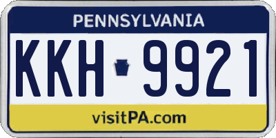 PA license plate KKH9921