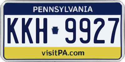 PA license plate KKH9927