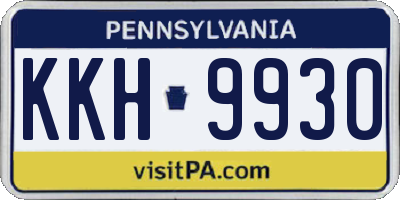 PA license plate KKH9930