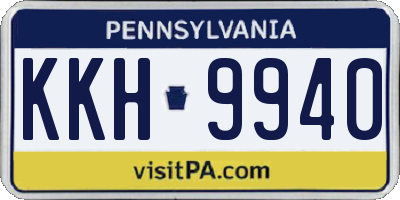 PA license plate KKH9940