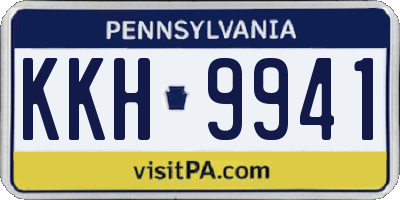 PA license plate KKH9941