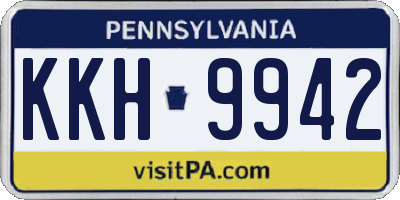 PA license plate KKH9942