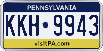 PA license plate KKH9943