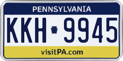 PA license plate KKH9945