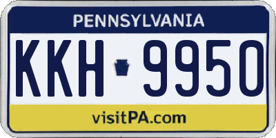 PA license plate KKH9950