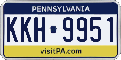 PA license plate KKH9951
