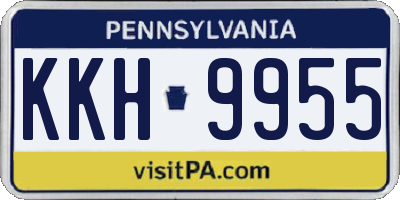 PA license plate KKH9955