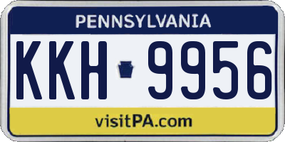 PA license plate KKH9956