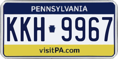 PA license plate KKH9967