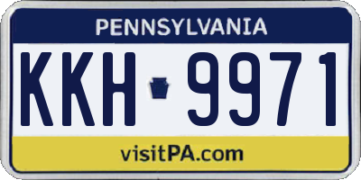 PA license plate KKH9971