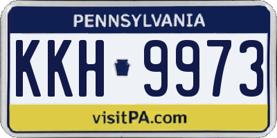 PA license plate KKH9973