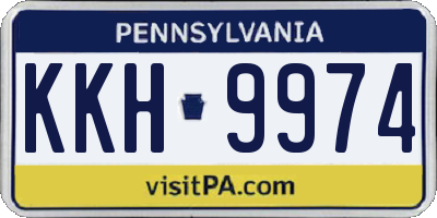 PA license plate KKH9974