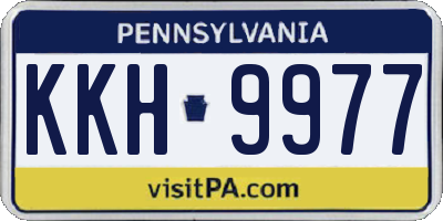 PA license plate KKH9977
