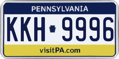PA license plate KKH9996