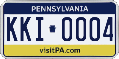 PA license plate KKI0004