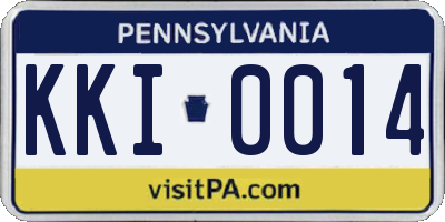 PA license plate KKI0014