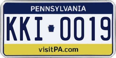 PA license plate KKI0019