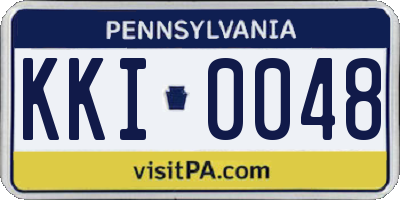 PA license plate KKI0048