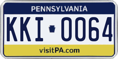 PA license plate KKI0064