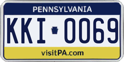 PA license plate KKI0069