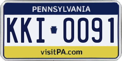 PA license plate KKI0091