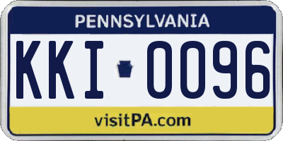 PA license plate KKI0096