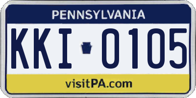 PA license plate KKI0105