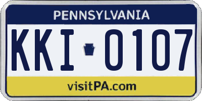 PA license plate KKI0107