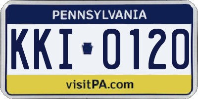 PA license plate KKI0120