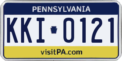 PA license plate KKI0121