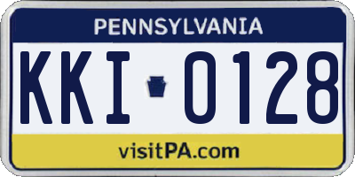 PA license plate KKI0128