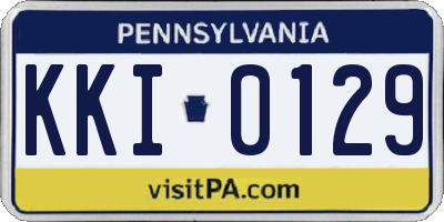 PA license plate KKI0129