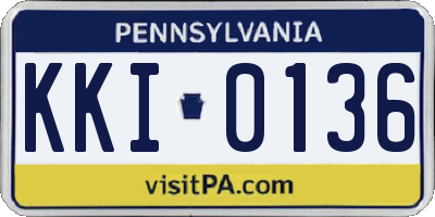 PA license plate KKI0136