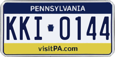 PA license plate KKI0144