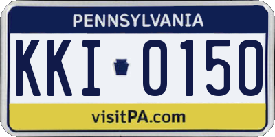 PA license plate KKI0150