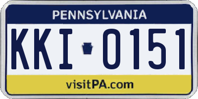 PA license plate KKI0151