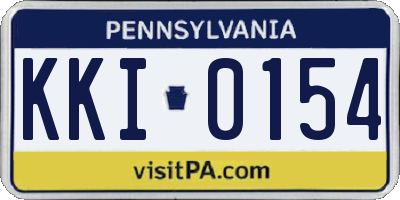 PA license plate KKI0154