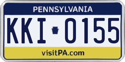 PA license plate KKI0155