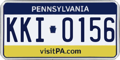 PA license plate KKI0156